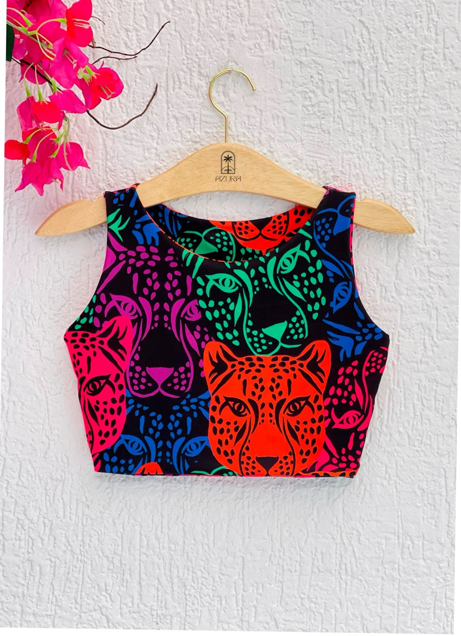 Cropped Patroa Felinos Neon