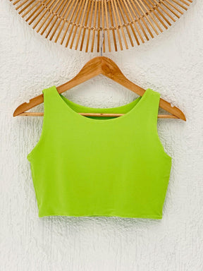 Cropped Patroa Liso Verde Lima